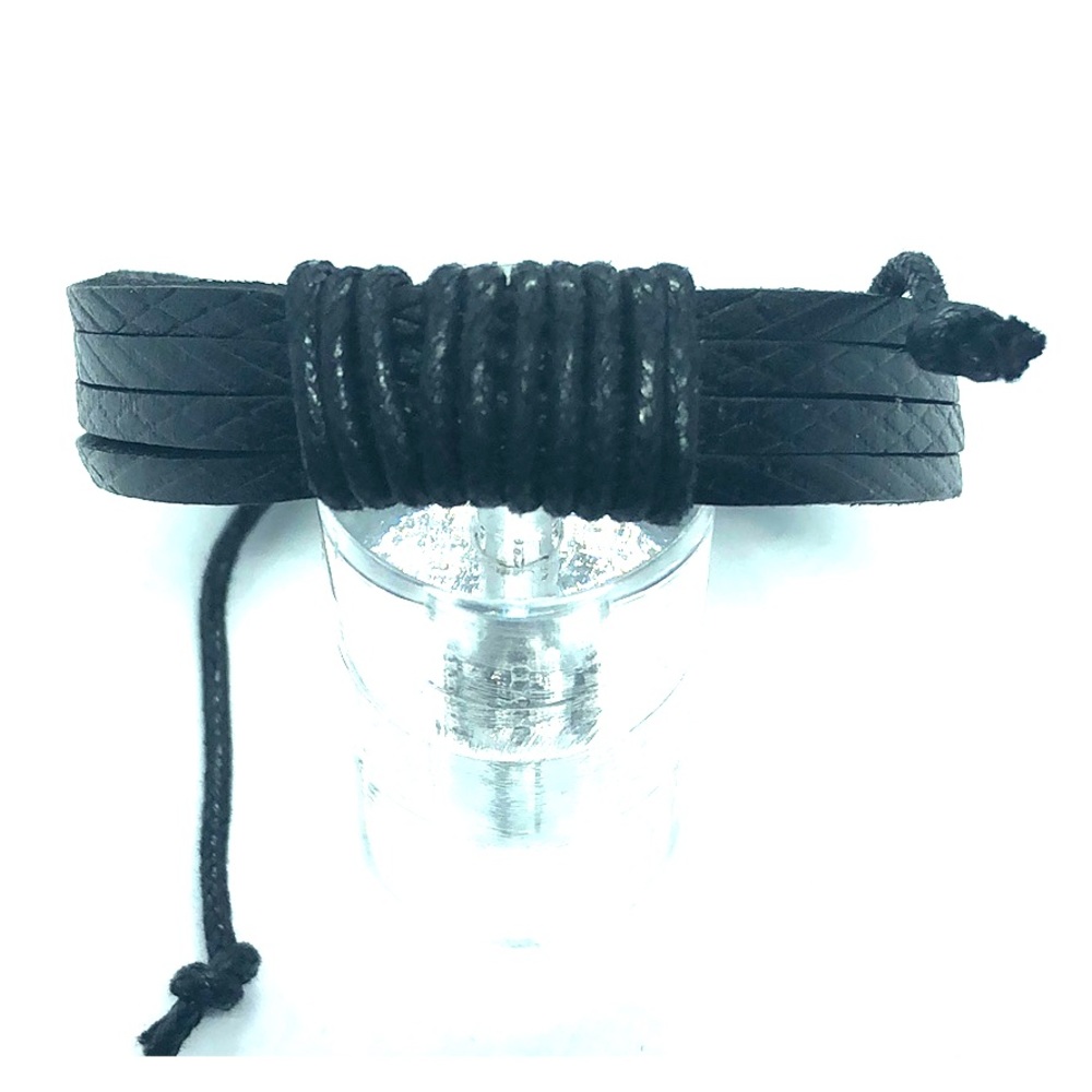 Black Leather Bracelet